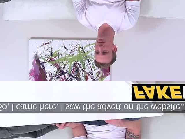 The casting ended for a man having sex with a sexy skinny English student right in the studio
