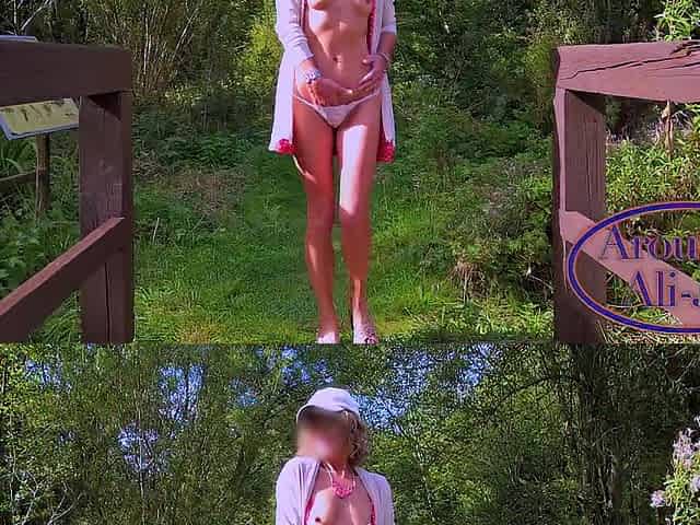Ali-Jay Disrobes Nude Whilst Walking in a Public Nature Reserve