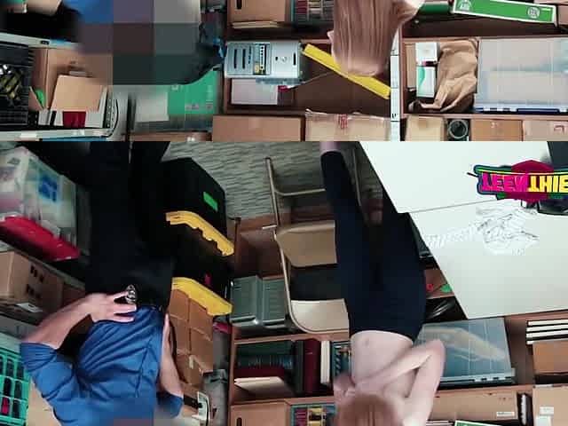 Skinny Slut Katie Is Blackmailed Onto Taking Officers B