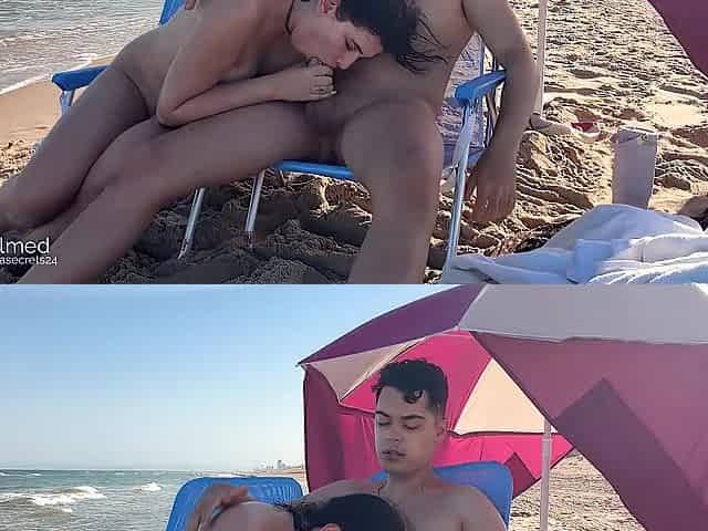 We got so lustful at the public beach this babe asked to keep going at her place