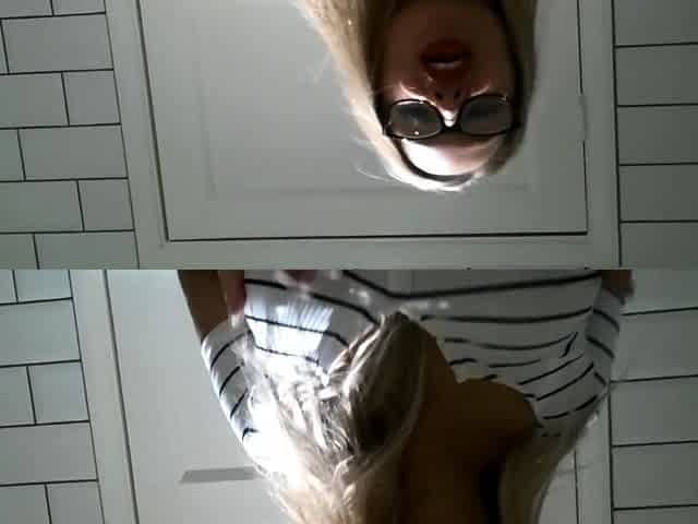 Real blonde amateur giving a POV blowjob