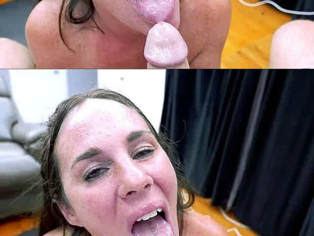 Blowjob cumshot whore gargles pov bukkake fetish cum