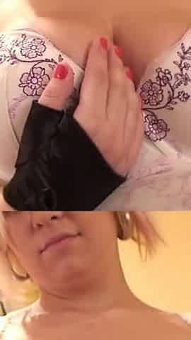 The Best Blonde Slut Plays with Her Melons!