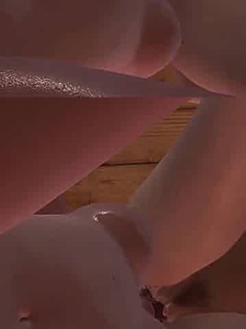 Hot Blonde Lesbian Is Getting Her Pussy Eaten While Standing 3D Porn