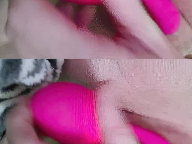 Playing with recent toy right without the shower, intensive climax palpitating pink wet vagina