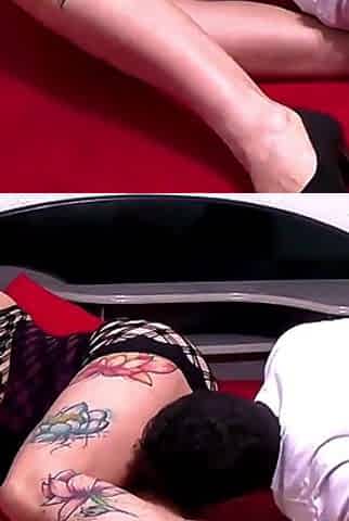 Tattooed Mature Blonde Having Sex with Her Well-endowed Boyfriend