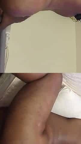 Ebony Big Ass Back Shot with Boyfriend