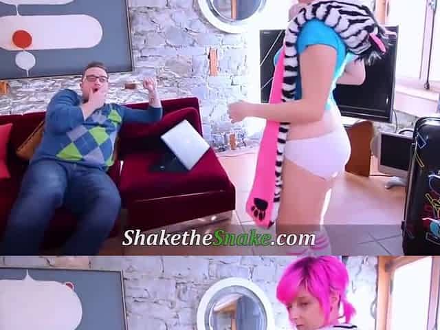 Petite Pink Hair Got Her Tiny Ass Broken In 3some - Pink Petite