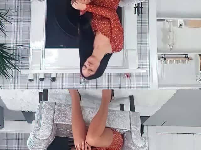 Hot Brunette In Stockings Masturbates Hard