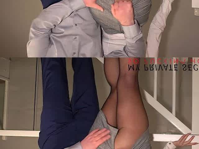 my intimate secretary in office outfit has quick lunch break sex with the boss