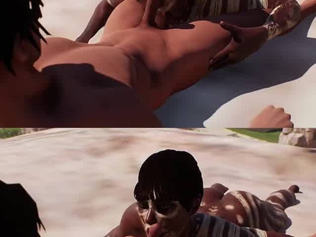 Buff Tribal Woman Gets Creampie From Tourist - CG Animation