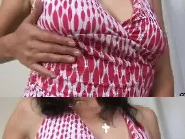 Concupiscent Cougar Rubs Her Breasty Breasts And Masturbates