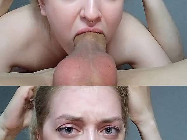 Didn't let me take his Cock out of my Throat until this chab Cum down my Mouth