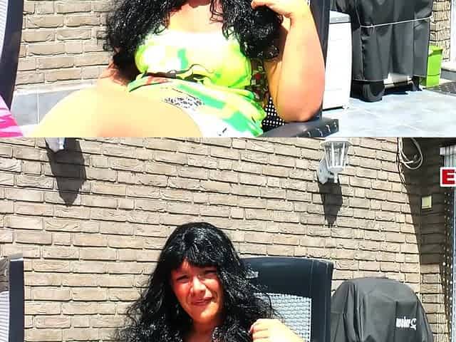 Fat German mature neighbor persuaded to masturbate