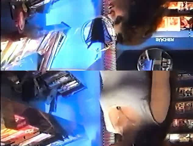 Deutsche blonde Lesben in einem Vintage-Video der 90er Jahre