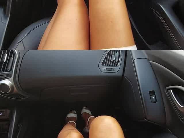 Stepson Goes for a Car Ride in the City with Stepmom in Skirt and High Heels