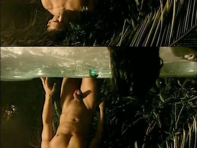 Romantic outdoor sexy tub bang with monster shlong