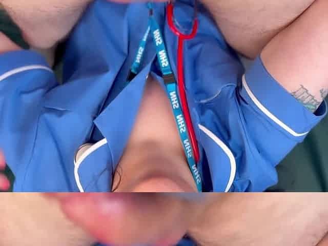 Nurse Ffw Deepthroats Dr to CIM & Swallows His Cum