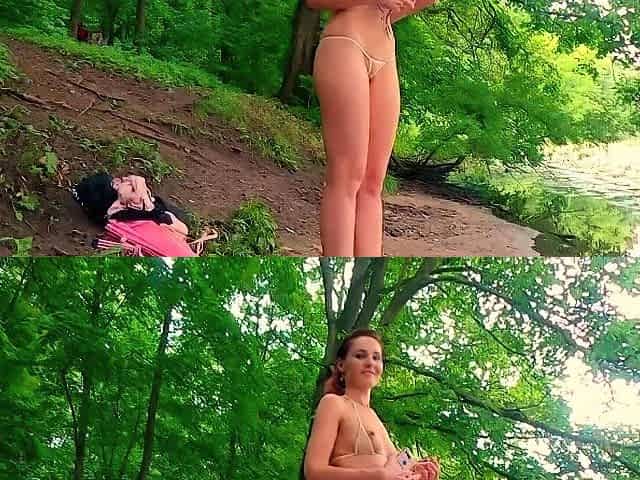 Sensual Riverside Encounter: A Public Outdoor Adventure