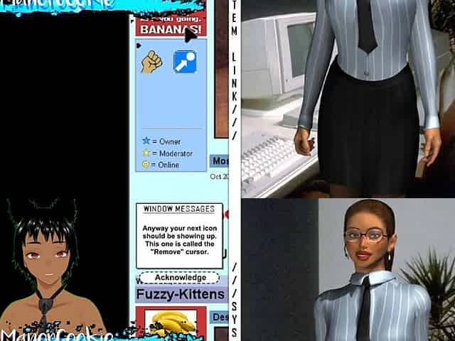 Up the Wazoo - Found This Game Where You Mess a Office Lady and It Is Something with Very Old Style Type Internet