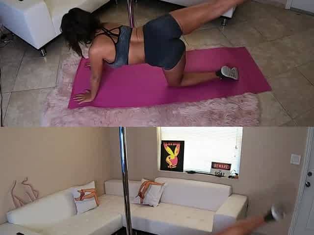 Perspired kiki Finishes her workout sucking jock