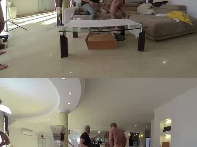 Haley Spades - Behind the Scenes VR Part Three - Little Freak Licks Cum From Chocolate in Monster Cock Gangbang