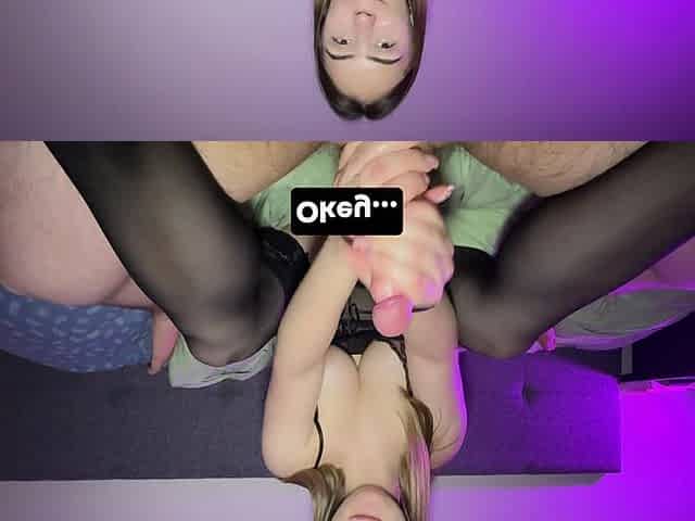 Teen does footjob for the first time and sits on top, getting creampie inside