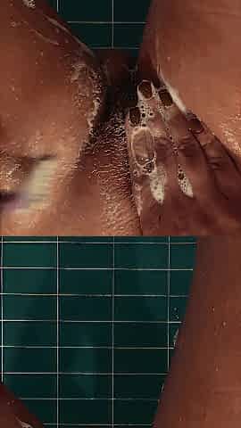 shaving cunt in the shower
