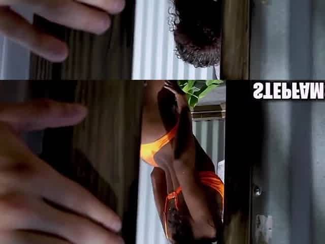 Hot Ebony Babe In Bikini Catches Bro Spying On Her And They Fuck With Bikini Babe