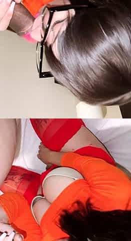 Brunette slut pov blowjob in close up HD