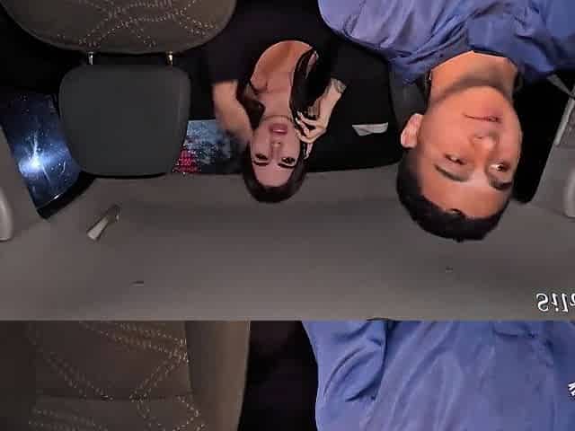 Hard screw with the Uber driver, I made him cum twice and they nearly saw us!