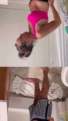 Me undressing after working out and spreading my ass