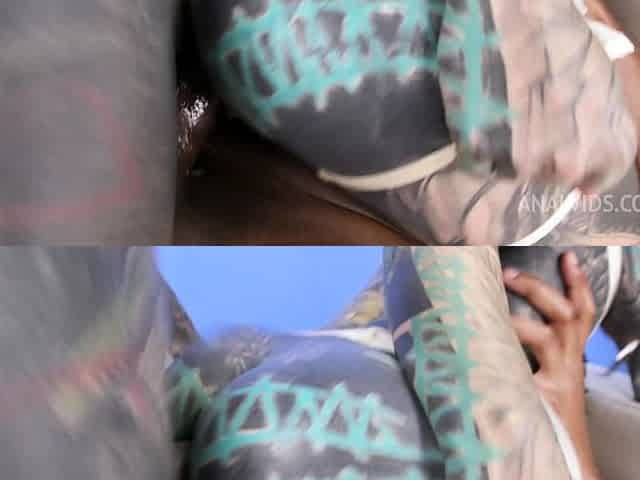 Blonde ass nailed hardcore by a giant black dick