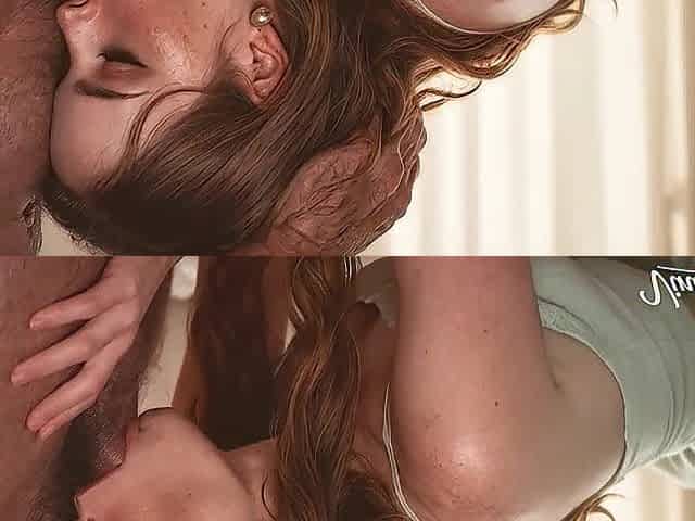 Old grandfather couldn't resist and cummed in his niece's pigtails[AI]