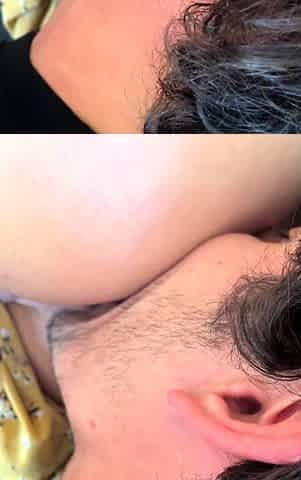 Amateur brunette double toying on webcam
