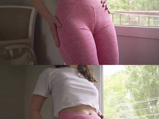 Hot Hotty In Leggings Teases Her Large Camel Toe