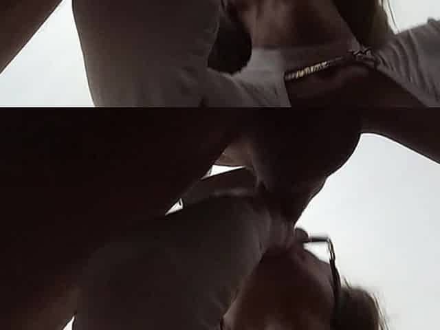MILF Gives a Quick Blowjob with a Cum Explosion in Her Mouth