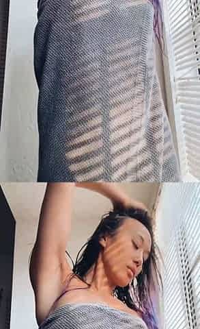 Amateur striptease and Solo masturbation