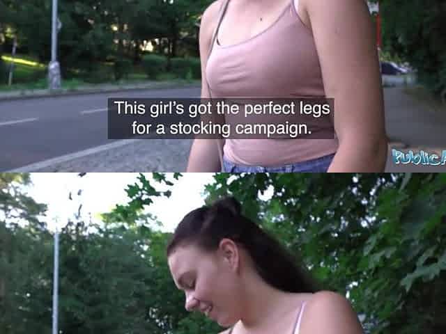 Public Agent Kiara Flow opens her lengthy legs to bang a stranger outdoors