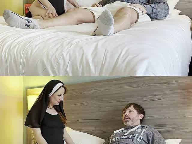 Smutty Nun Sits On Boys Face And Screws Him
