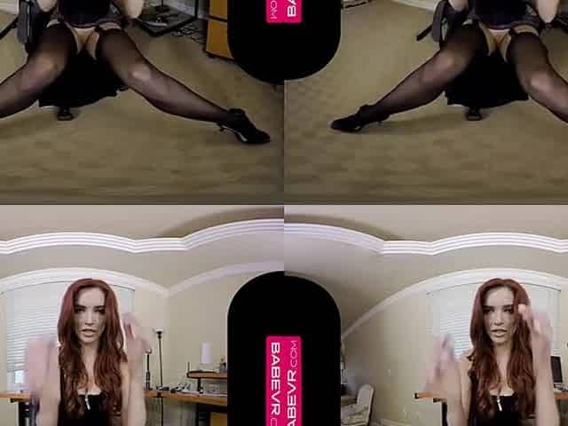 Virtual Reality, Vr Porn And Jayden Cole - Busty Redhead Masturbates In Her Office