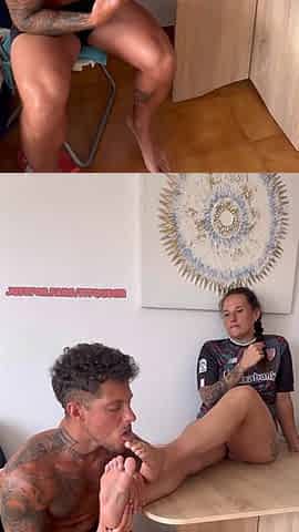 Licking My Little Feet? I Suck His CHUBBY Penis And This chab Cums In My Feet?