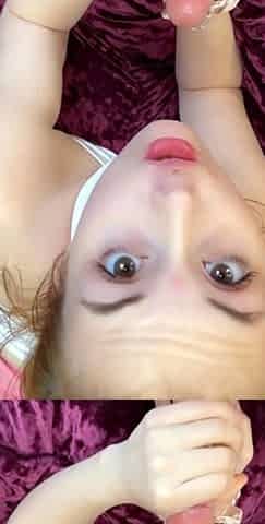 Wet and messy amateur blowjob and handjob