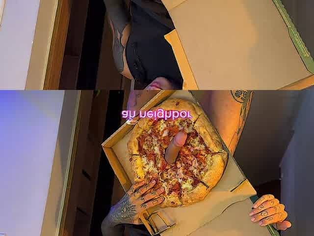 The neighbour arrived with the supplementary-meat pizza. A trio with the sexy Leyne Rodriguez.