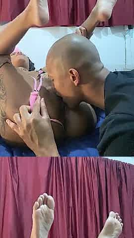 Little Ebony Beauty Gets a Cock Beating from a Ebony Man