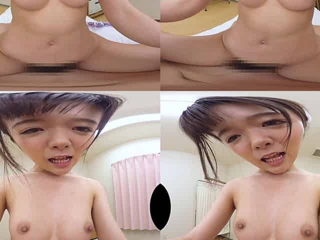 Asian teen flattie VR video