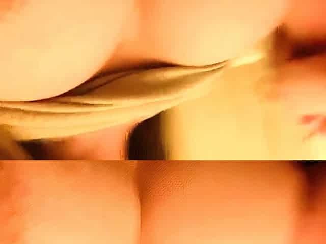 Busty brunette sucks and licks big cock in a close up