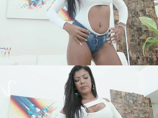 Sensual Milf Iara Alves getting fucked by 3 big cocks with intense