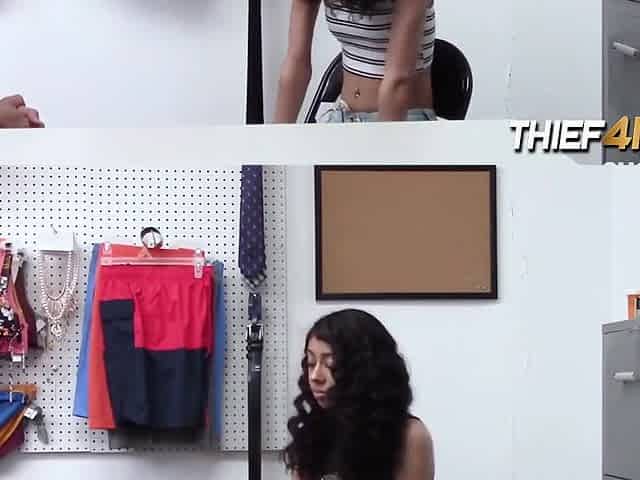 Curly Brunette Gets Busted Shoplifting After Getting