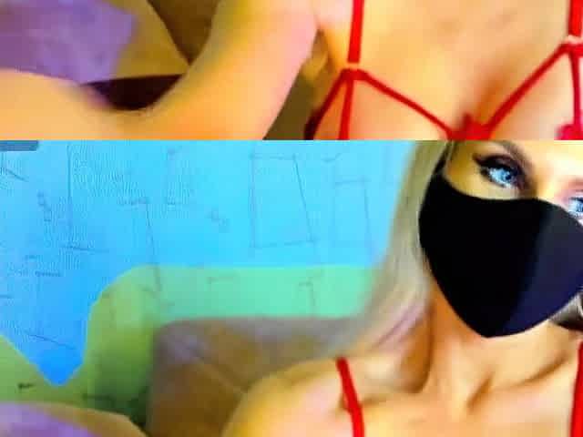 Blonde with big boobs fucked from behind before tit wanking